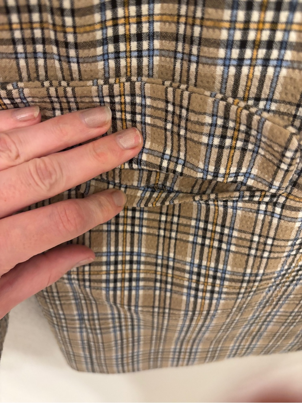 Madewell Tan Plaid Double-Breasted Blazer - Picture 3 of 7